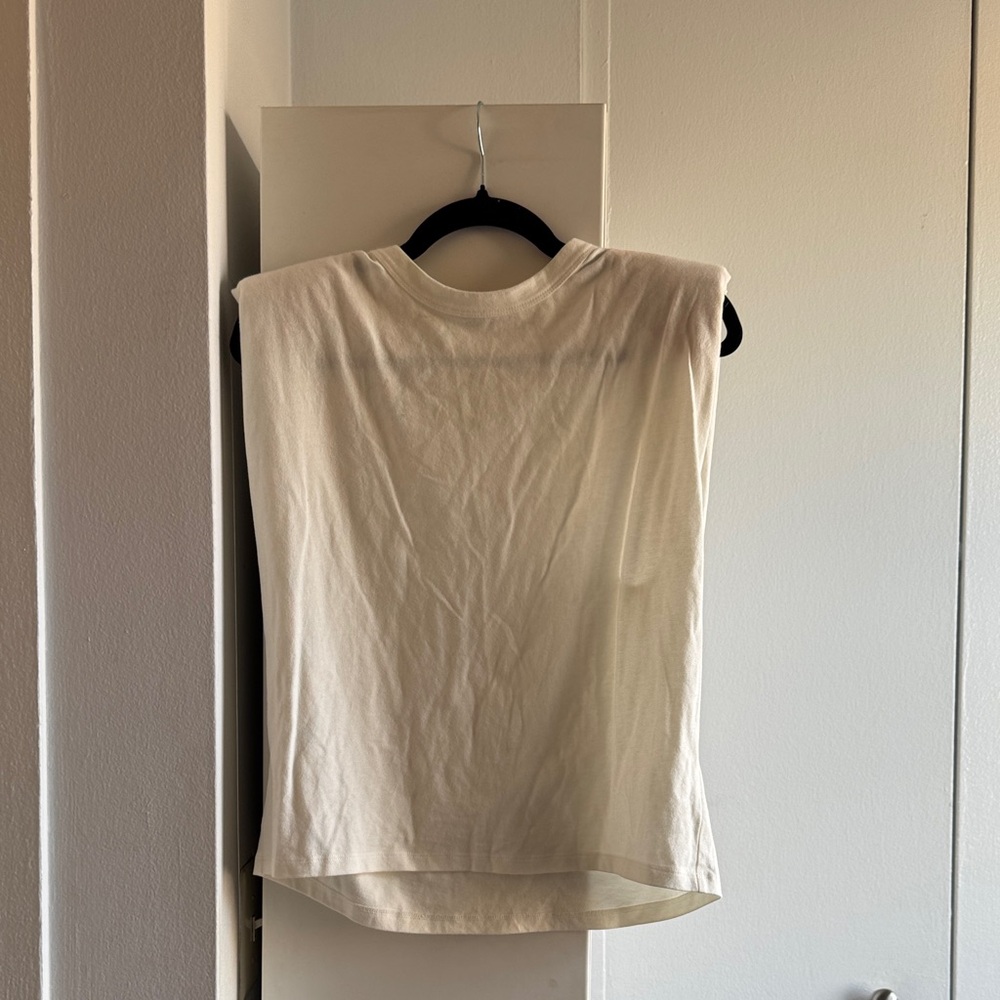 Reformation Cream Muscle Tee
